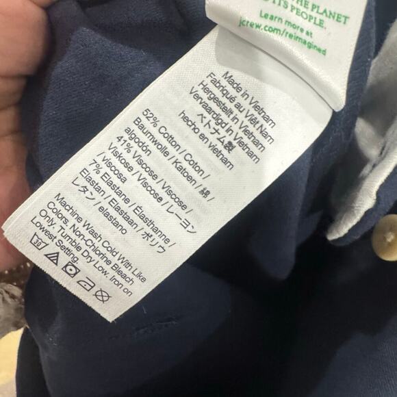 J. Crew Sydney Wide-Leg Pant in Bi-Stretch Cotton Blend Navy Blue Size 4 NWT - Picture 11 of 12